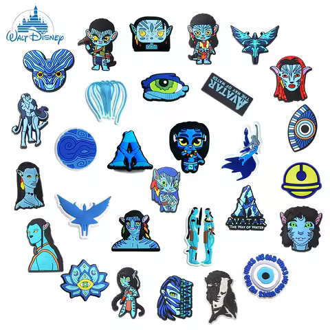 6-118PCS Disney Pandora's Blue planet Mixed Shoes Charms DIY PVC Craft Jibbitz-Type Charms for Crocs