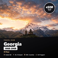 Georgia Travel eSIM 10GB-20GB 30 Days Prepaid Internet Plan