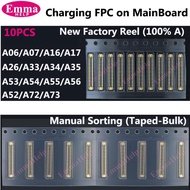 JDT 10pcs Charging FPC on MainBoard For Samsung A06 A07 A16 A17 A26 A33 A34 A35 A53 A54 A55 A56 A52 