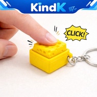 Cheese Slice Clicker Keychain