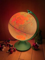 早期 90’s 迪士尼 原版 地球儀 夜燈 英文字體