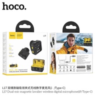HOCO L17 ไมโครโฟนไร้สาย ไมค์คู่ รองรับ Android / iOS ตัดเสียงรบกวน ไมค์ไร้สาย Wireless Dual Mic