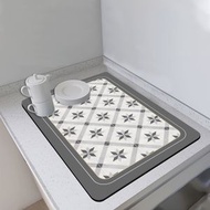 廚房碗盤瀝水墊 水杯乾燥墊 咖啡機浴室吸水墊 餐桌臺面墊子 吸水速幹（平行進口）（快遞送貨上門）