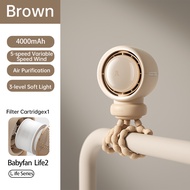 JisuLife Portable Fan for Baby Stroller Fan Life 2s พัดลมติดรถเข็น Leafless 5000mAh 100 Speeds Anti-