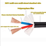 2.5mm 4mm 6mm Copper Flexible Cable 2-Core 3-Core Sheathed Wire 0.75 1.5 4 6 Square RVV Electrical W