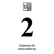 UMAKE Floating House Number Letter - Minimal 3D Door Number - Doorplate Number - Nombor Rumah Custom