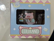 lulu the piggy toyzero+  lulu豬  木蓋玻璃杯 連匙羹套裝