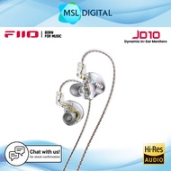 FiiO JD10 Dynamic In-Ear Monitors | In-line controls with mic | Hi-Res Audio certified | Compatible 