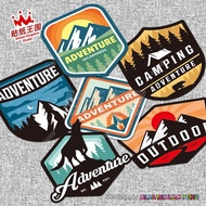 Outdoor Sports Adventure Off-Road Family Stickers RV Camping Bicycle Motorcycle Through Reflective D