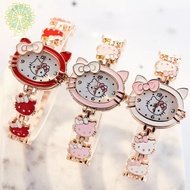Cartoon Kitty Electronic Cat Quartz Watch,Cute Fashion Watch Anime Cat Girl Watch