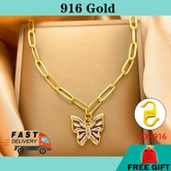 jewellery fashion accessories COP 916 necklace 916 gold necklace rantai leher 916 emas korea rantai gold necklace