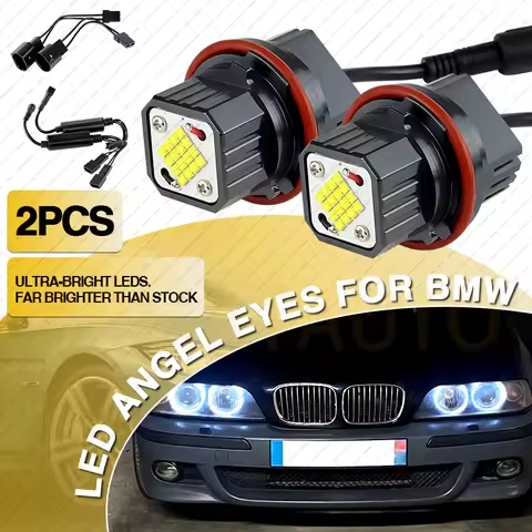 White Lamp 160W LED Angel Eyes Marker Lights Bulbs for BMW E87 E39 M5 E60 E61 E63 E64 M6 E65 E66 E83