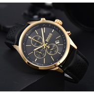 HUGO BOSS Wrist Watch Quartz Movement Leather Strap Black Dial Men's Watch