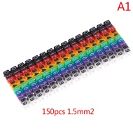 100/150Pcs Plastic Cable Markers Colourful C-Type Marker Number Tag Label For Wire 1.5mm² 2.5mm² 4mm