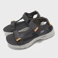 Skechers 涼鞋 Go Walk 6 Sandal 男鞋 棕 橘 避震 支撐 魔鬼氈 涼拖鞋 休閒鞋 229126OLOR