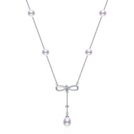 สร้อยคอไข่มุกน้ำจืด จิงรูน สร้อยคอโซ่กระดูกไหปลาร้าสไตล์ฝรั่งเศส ของขวัญวัน Qixi สำหรับแฟนสาว แฟชั่น