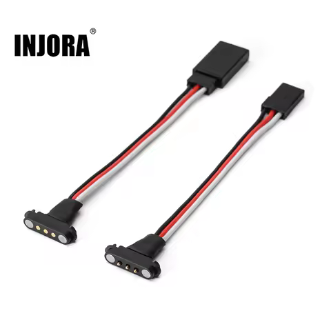 INJORA Magnetic Snap-on JR Extension Cable 1-to-2 Y Cable for RC Models