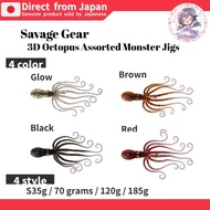 [Savage Gear] 3D Octopus Jig – Various Sizes, Exotic Game Fish Lure - Direct From JAPAN