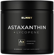 Astaxanthin 24mg + Lycopene 50mg Clinical Strength Carotenoids Skin Supplement w. 100% Natural Astax