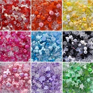 St. kunkka 50g Mixed Acrylic Beads Irregular Color Pastel Beads Manik Gelang For DIY Jewelry Making（