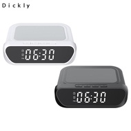 Dickly Alarm Clock Desk Clock Gifts 1M Cable Wirelesses Fast Charging 5V/3A 9V/2A 15W for Bedside Ta