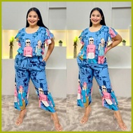✻ ┘ ✦ ➺ CHALLIS BUTTERFLY SLEEVE BLOUSE & SQUARE PANTS TERNO (M-XL)
