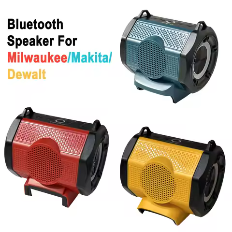 Bluetooth Speaker For Makita/Dewalt/Milwaukee/Bosch 18 V 20 V Battery With USB Type-C Port Charge Pl