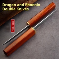 Mandarin duck double knife, household multi-functional fruit knife, outdoor knife, sharp and high ha