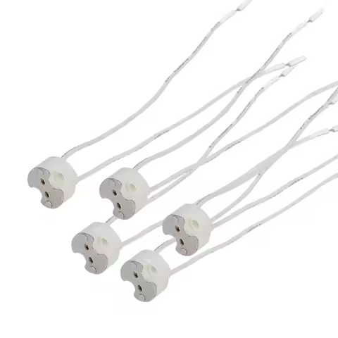 5pcs/lot GU10 MR11 G4 GU5.3 GY6.35 MR16 with Clip LED Bulb's Holder Halogen Socket Pottery and Porce