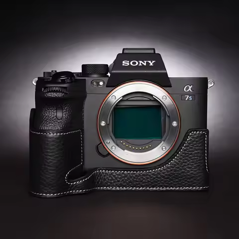 Roadfisher Genuine Real Leather Camera Bag Protect Case Cover Base Shoulder Belt Neck Strap For Sony