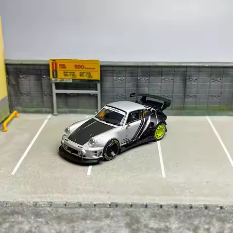 Die-cast 1:64 Scale Porsche 964 RWB Modified Wide-body Version Simulation Alloy Car Model