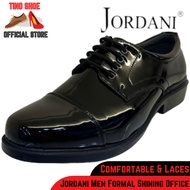 Jordani Men Formal Comfort Laces Shining Office Police wear/Work shoes lelaki kawat kasut (JM2283)