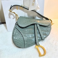迪奧 DIOR Saddle 鱷魚皮馬鞍包