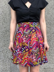彩色雪紡短裙