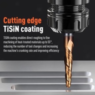 Tungsten Carbide Spiral Tapered Ball Nose End Mill 2 Flutes Router Bit Woodworking CNC 2D 3D Carving