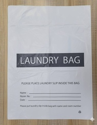 ถุงซักรีด Laundry Bag กรอบเทา สำหรับโรงแรม รีสอร์ท ร้านซักรีด 18x24นิ้ว ใช้แล้วทิ้ง 500ใบ (แถม 200ใบ