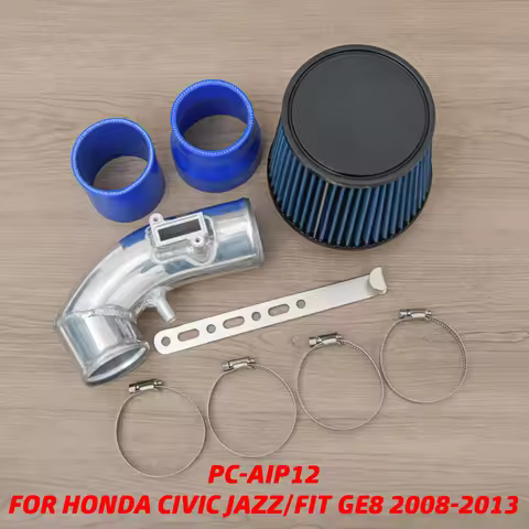 Car Intake Systems Cold Silicone Hose Aluminium Air Intake Pipe Kit for Honda Civic JAZZ/Fit GE8 200