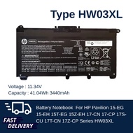 (ส่งฟรี ประกัน 1 ปี) HP แบตเตอรี่ Pavilion 15-EG 15-EH 240 G9 HW03XL ของแท้