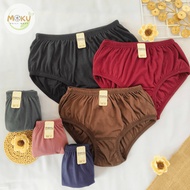 6 Pcs Women's Dark Color Plain Jumbo Smooth Panties from Teenagers to Pregnant Women (ML XL XXL 4L 5