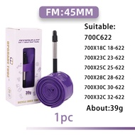 Tắt 700C ống trong xe đạp chịu lực ép cao siêu nhẹ xe đạp đường trường TPU Ống 39g chống đâm thủng 7