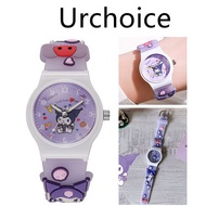 [READY STOCK] Kuromi Children's Watch Kuromi Watch Waterproof Silicone Strap Kids Watches Kuromi Jam