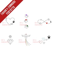 Basic Tattoos Last 5-7 Days Temporary Tattoos Dog Footprint Tattoos infinity Dog Tatto Stickers - DY