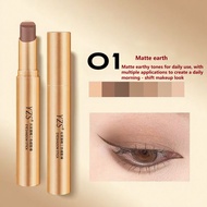 Long Wearing Shimmer Eyeshadow Stick 4 Color Matte Metallic Glitter Trio Crease Proof Blendable Natu