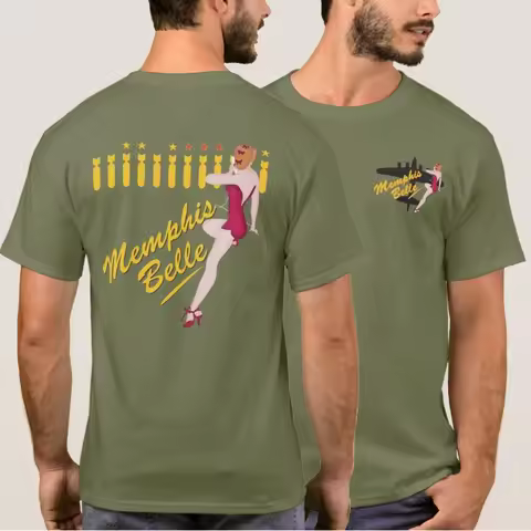 B-17 Flying Fortress Memphis Belle T-Shirt 100% Cotton O-Neck Summer Short Sleeve Casual Mens T-shir