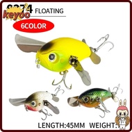 KEYOOL Cicada Fishing Lure, Metal-Blade Design Floating Body Cicada Lure, Double-Hook Structure 7g W