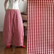 [BIG SIZE] BARREL PANTS GINGHAM BY WEARING BONITA (Bigsize pants/ Barrel pants/ Barrel jeans big SIZ