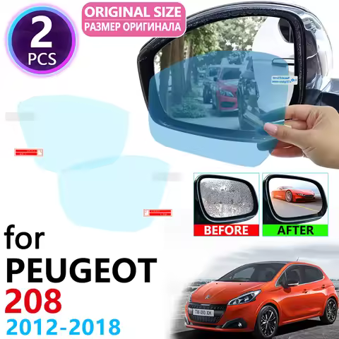 for Peugeot 208 208GTI GTI 2012~2018 Full Cover Rearview Mirror Rainproof Anti Fog Film Accessories 