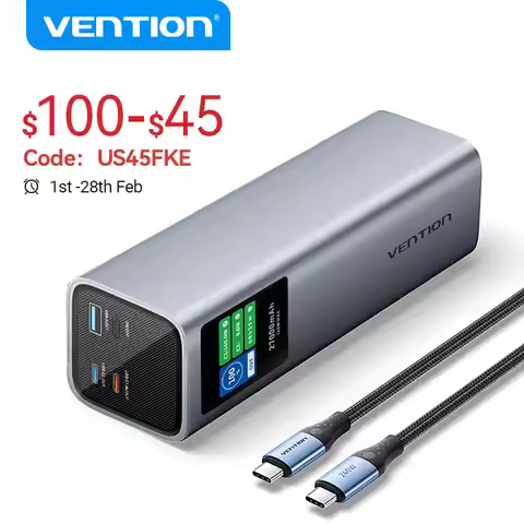 Vention 140W Power Bank 27000mAh PD3.1 Fast Charging for iPhone 17 16 Samsung S25 S24 Portable Power