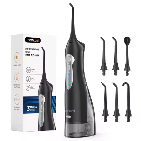 Water Floss D52 Portable Water Flosser USB Rechargeable Oral Water Jet Floss Tooth Pick 4 Jet Tip 30