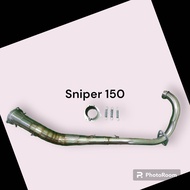 Sniper 150 muffler pipe set & Big elbow FREE ADAPTOR( Daeng Aun Cha)